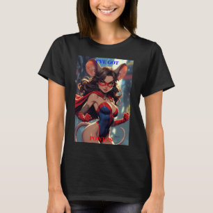 SuperMouse Woman Got Powers women black T-shirt