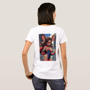 SuperMouse Woman Got Powers women white T-shirt bk