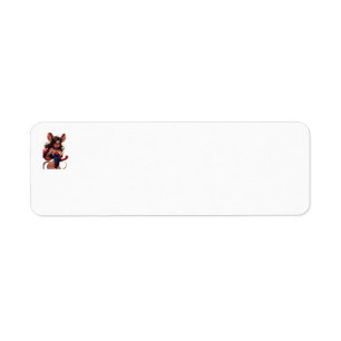 SuperMouse Woman Power white return address labels