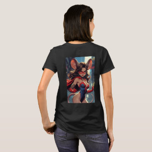 SuperMouse Woman women black T-shirt back
