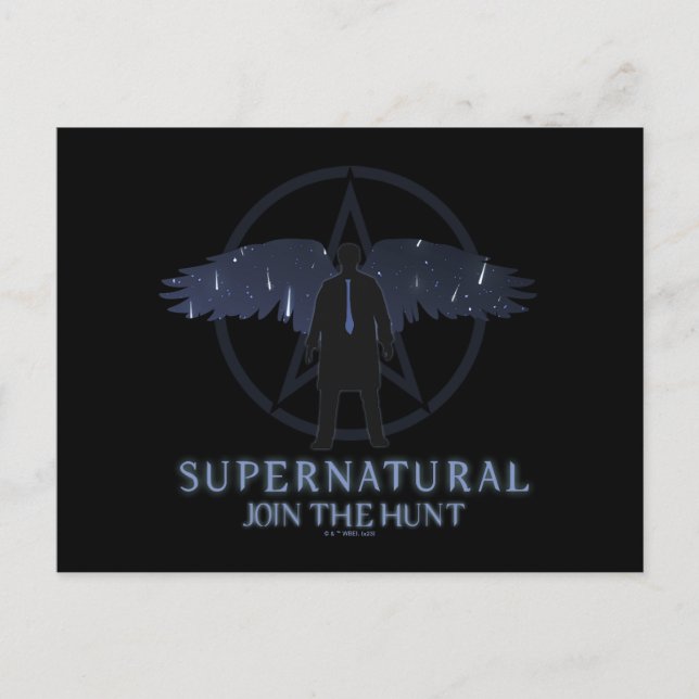 Supernatural Castiel Falling Stars Graphic Postcard (Front)
