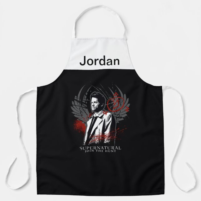 Supernatural Castiel Graffiti Graphic Apron (Front)