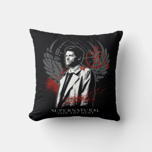 Supernatural Castiel Graffiti Graphic Cushion