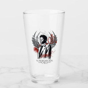 Supernatural Castiel Graffiti Graphic Glass