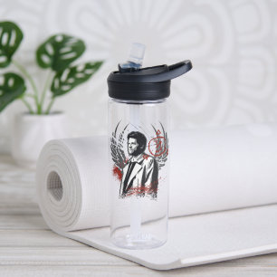 Supernatural Castiel Graffiti Graphic Water Bottle