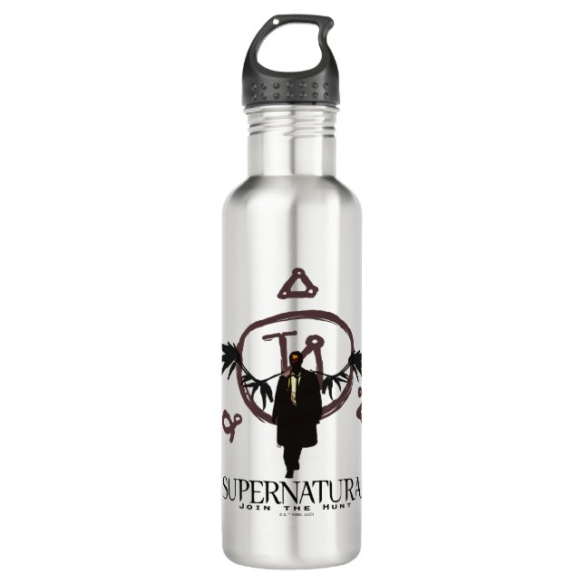 Supernatural Castiel Illustration 710 Ml Water Bottle (Front)