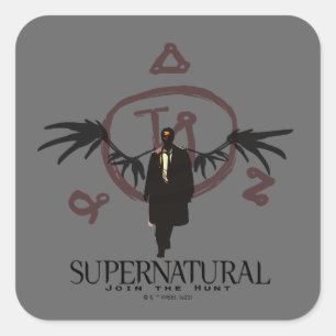 Supernatural Castiel Illustration Square Sticker