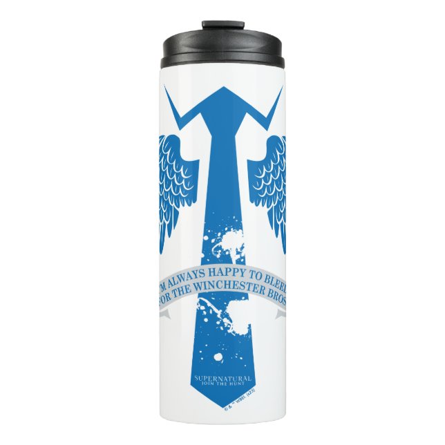 Supernatural Castiel Tie Quote Graphic Thermal Tumbler (Front)