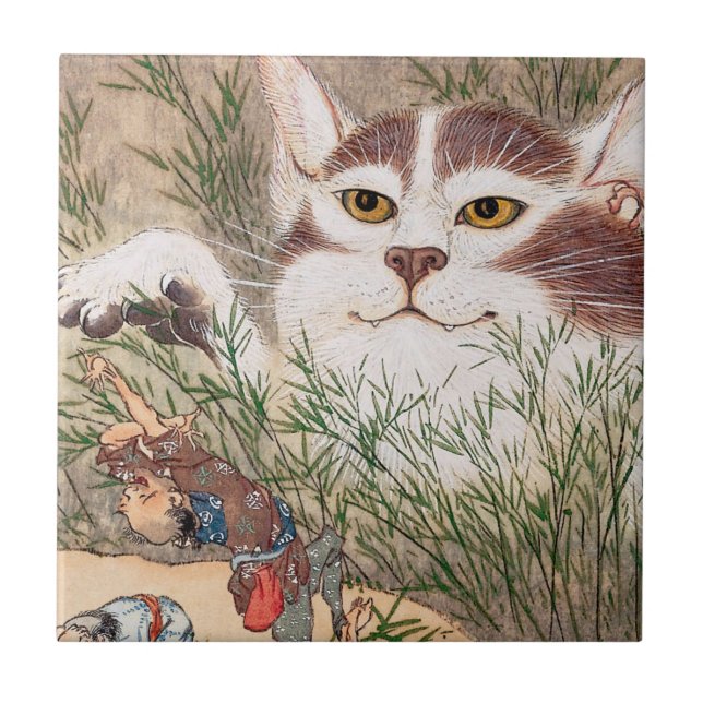 Supernatural Cat Ceramic Tile (Front)