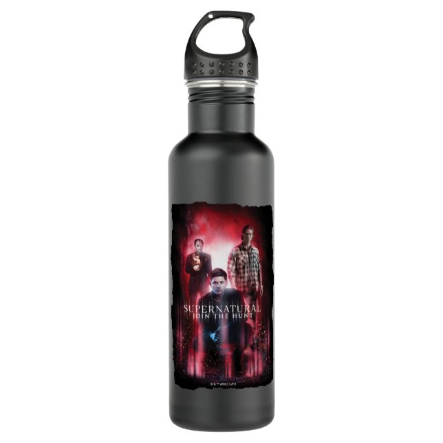 Supernatural Crowley, Dean, and Sam 710 Ml Water Bottle (Front)