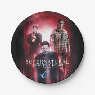 Supernatural Crowley, Dean, and Sam Paper Plate
