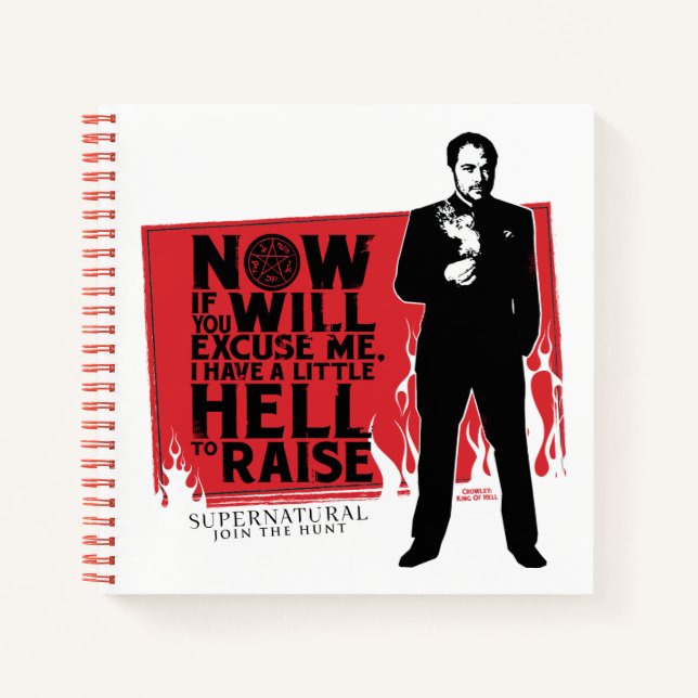 Supernatural Crowley Quote Graphic Notebook (Front)