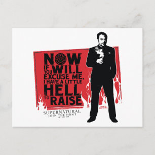Supernatural Crowley Quote Graphic Postcard