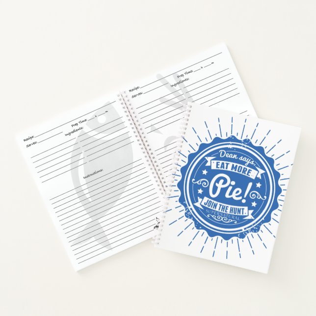 Supernatural "Dean Says Eat More Pie!" Notebook (Inside)