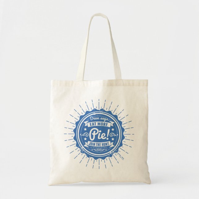 Supernatural "Dean Says Eat More Pie!" Tote Bag (Front)