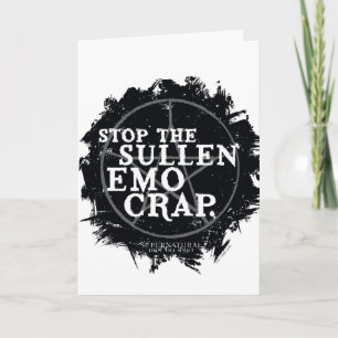 Supernatural "Emo" Quote Card