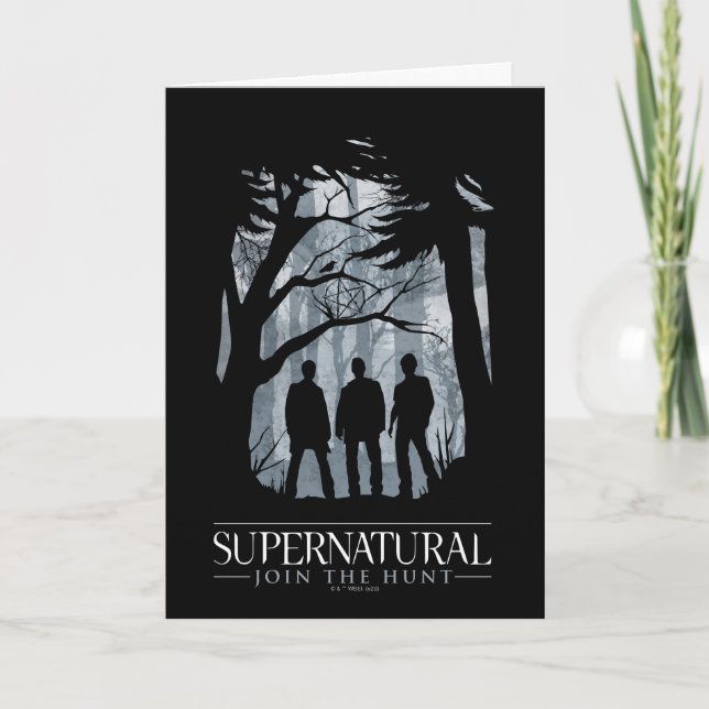 Supernatural Forest Silhouette Graphic Card (Front)