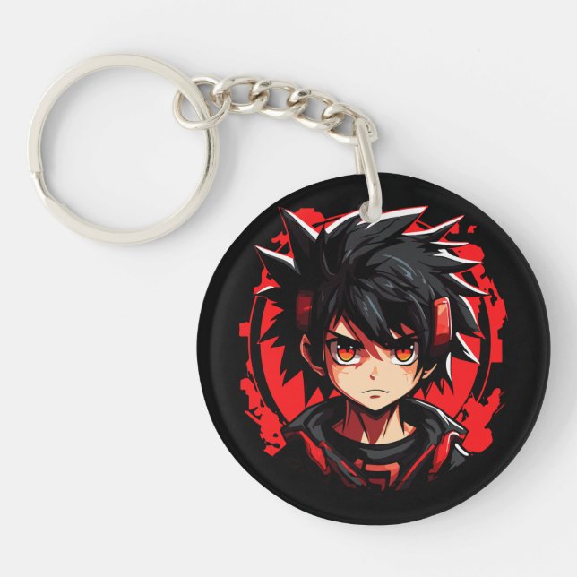 Supernatural Gear: Anime Boy Key Ring (Front)
