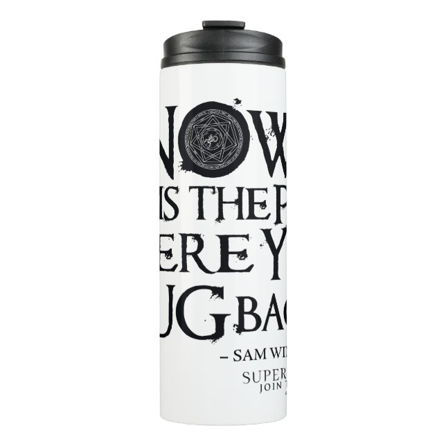 Supernatural "Hug Back" Quote Thermal Tumbler (Front)
