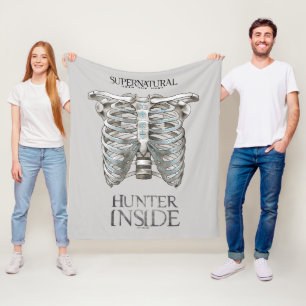 Supernatural "Hunter Inside" Ribcage Graphic Fleece Blanket