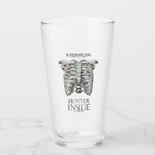 Supernatural "Hunter Inside" Ribcage Graphic Glass (Front)