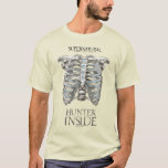 Supernatural "Hunter Inside" Ribcage Graphic T-Shirt<br><div class="desc">Check out this  ribcage illustration covered in symbols with the words "Hunter Inside" written below!</div>