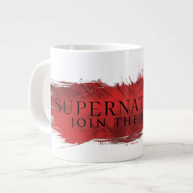 Supernatural "Join the Hunt" Red Splash Large Coffee Mug (Front Left)