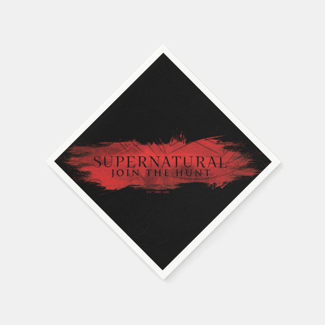 Supernatural "Join the Hunt" Red Splash Napkin (Corner)