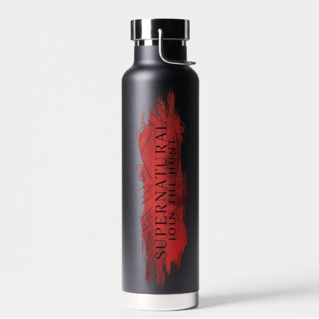 Supernatural "Join the Hunt" Red Splash Water Bottle (Left)