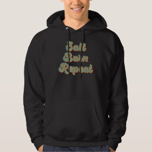 Supernatural Quotes Fiction Salt Burn Repeat Desig Hoodie
