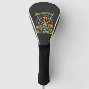 Supernatural Skeleton Halloween Vector Design_1 Golf Head Cover