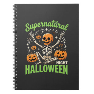 Supernatural Skeleton Halloween Vector Design_1 Notebook