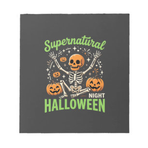 Supernatural Skeleton Halloween Vector Design_1 Notepad