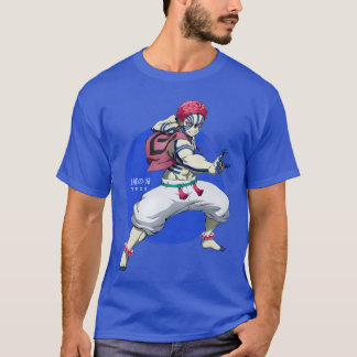 Supernatural Striped Warrior Intense Anime Combat T-Shirt