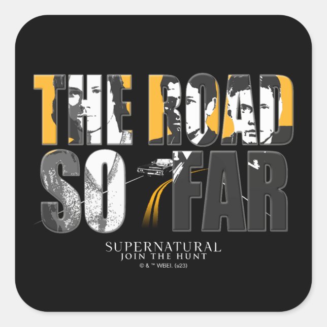 Supernatural "The Road So Far" Square Sticker (Front)