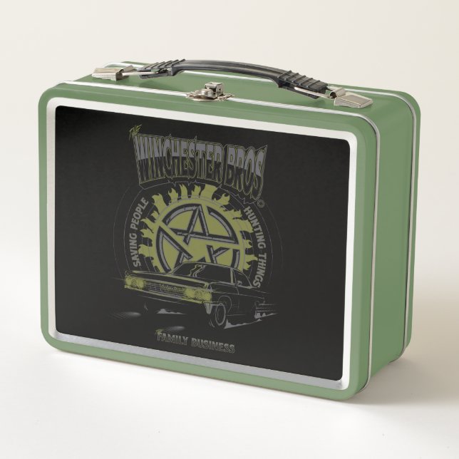 Supernatural "The Winchester Bros" Car Graphic Metal Lunch Box (Front)