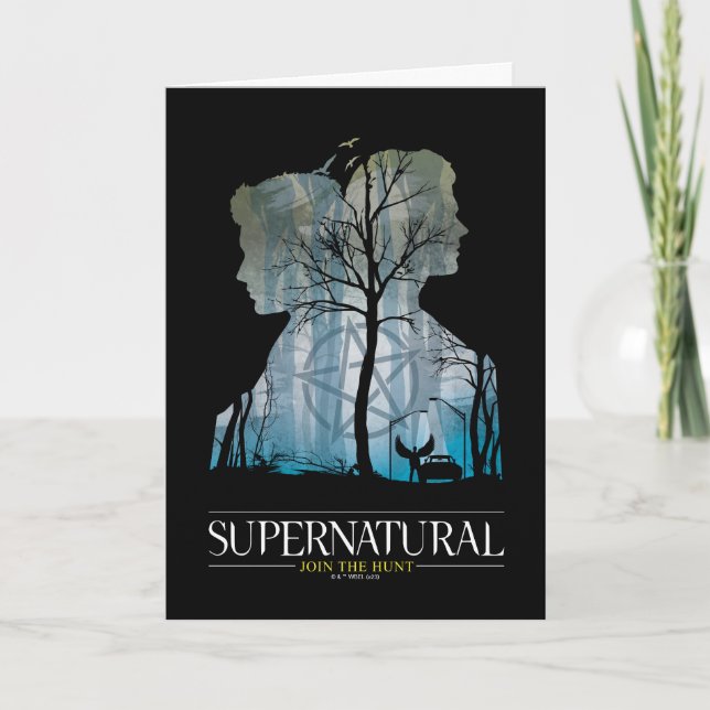 Supernatural Winchester Bros Forest Graphic Card (Front)