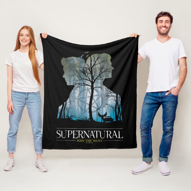 Supernatural Winchester Bros Forest Graphic Fleece Blanket (In Situ)