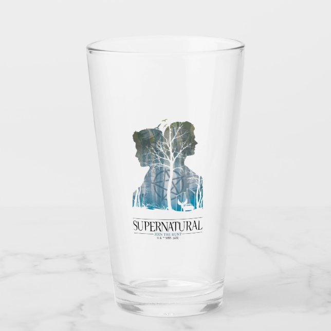Supernatural Winchester Bros Forest Graphic Glass (Front)