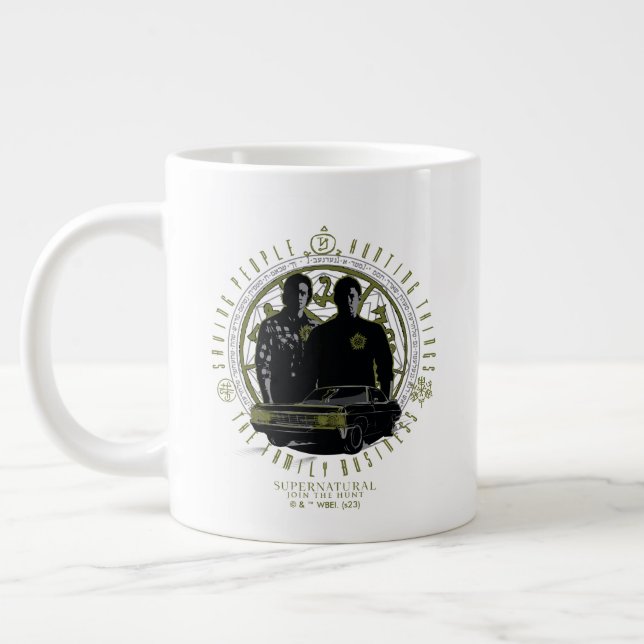 Supernatural Winchester Brothers Family Business Large Coffee Mug (Left)