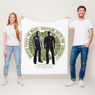 Supernatural Winchester Brothers "Shotgun" Fleece Blanket