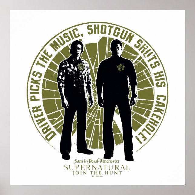Supernatural Winchester Brothers "Shotgun" Poster (Front)