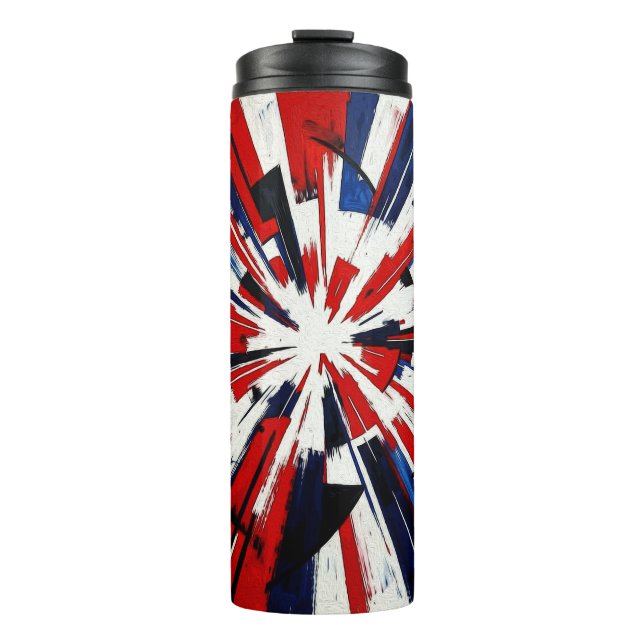 Supernova Pop – Abstract Geometric Explosion Thermal Tumbler (Front)