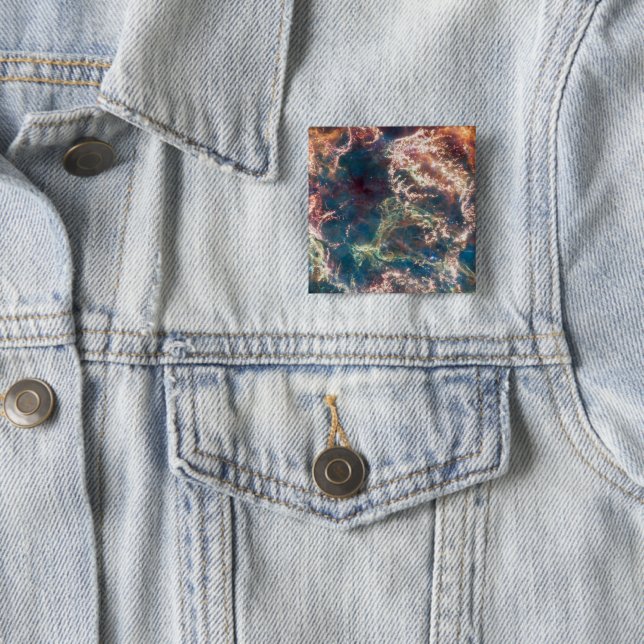 Supernova Remnant Cassiopeia A. 15 Cm Square Badge (In Situ)