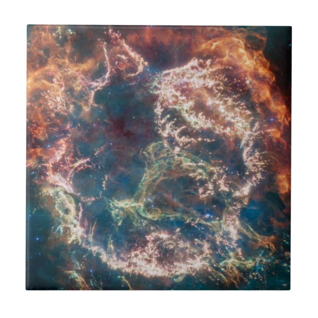 Supernova Remnant Cassiopeia A. Ceramic Tile (Front)