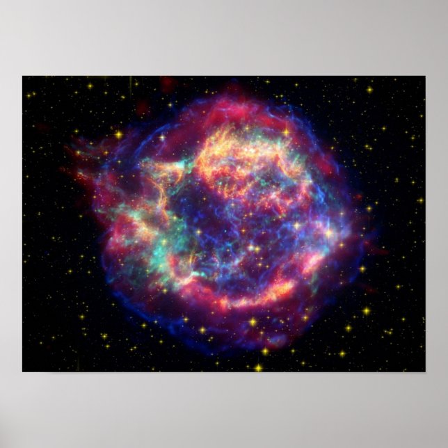 supernova remnant Cassiopeia Poster (Front)