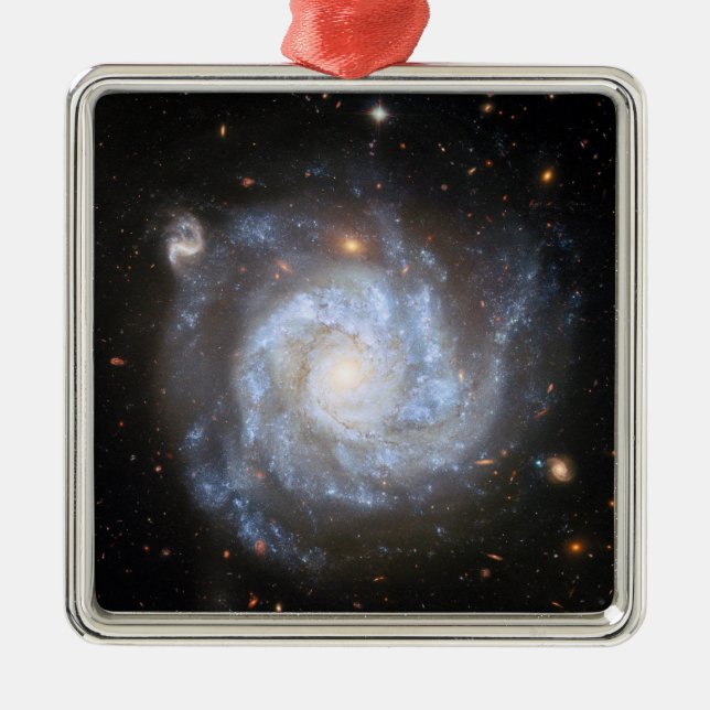 Supernova-Rich Spiral Galaxy NGC 1309 Metal Ornament (Front)