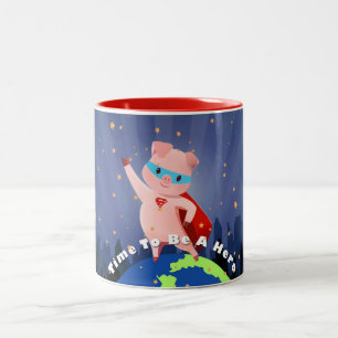 SuperPig Two-Tone Coffee Mug