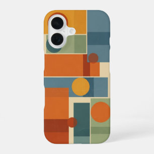 Superposition Géométrique Minimaliste Rétro iPhone 16 Case