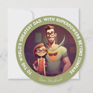 Superpower Superdad   Father's Day Holiday Card